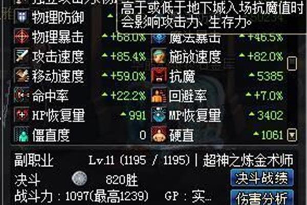 dnf中抗魔值是什么意思?