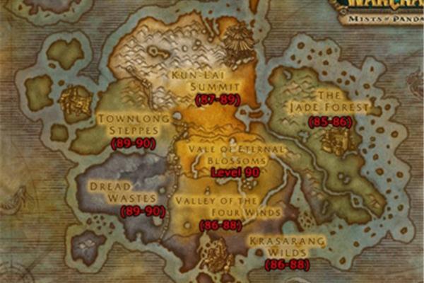 魔兽世界潘达利亚地图,魔兽世界高清地图