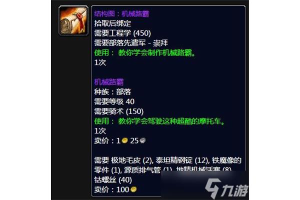 魔兽世界机械路障图纸在哪里学习,如何获取魔兽世界机械路障图纸?