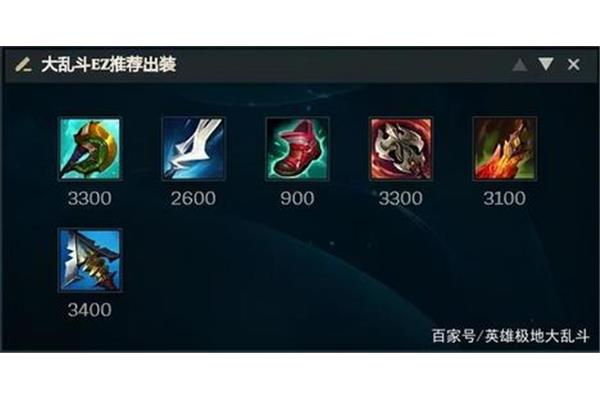 大乱斗ez出装,英雄联盟EZ出装顺序技巧