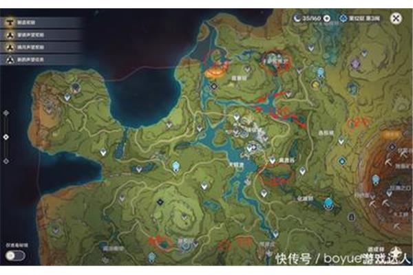 罗布月莲采集路线,申远月莲采集路线