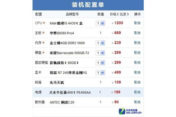 电脑配置3500元以内,电脑主机配置2000元