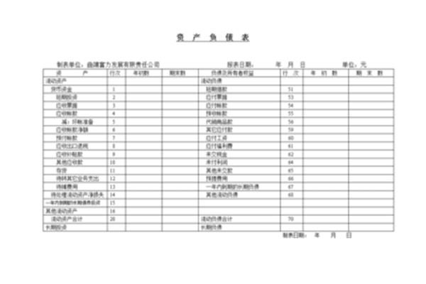 会计报表下载