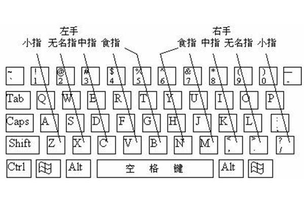 电脑键盘打字训练(26字母键盘指法训练)