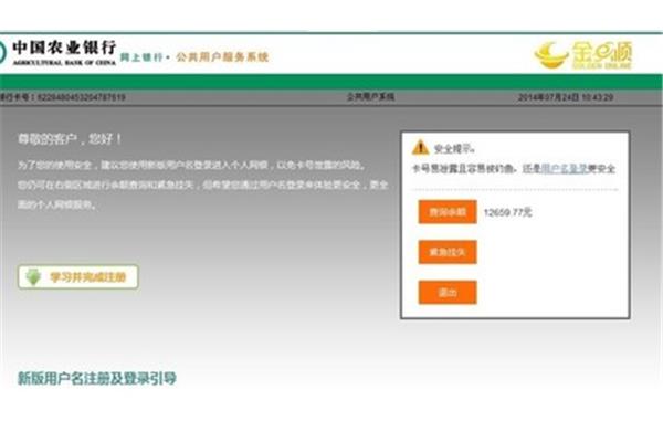 农业银行网上银行系统