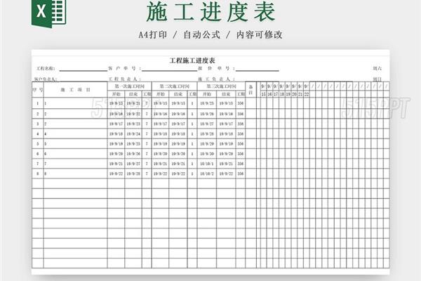 求施工计划书一章施工工序表