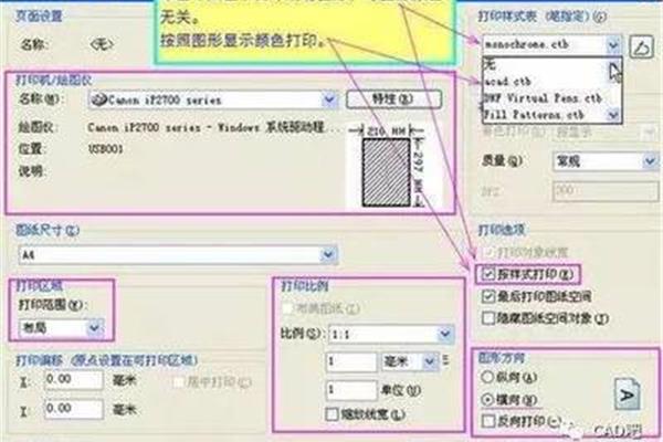 如何布局打印 cad以及如何修改打印机页面布局?